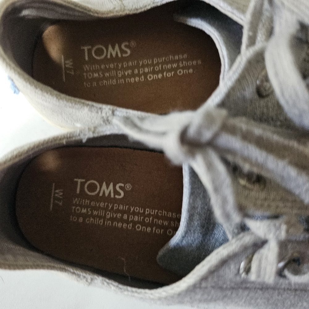 Tom's gray Slub Sneakers shoes - Picture 6 of 9